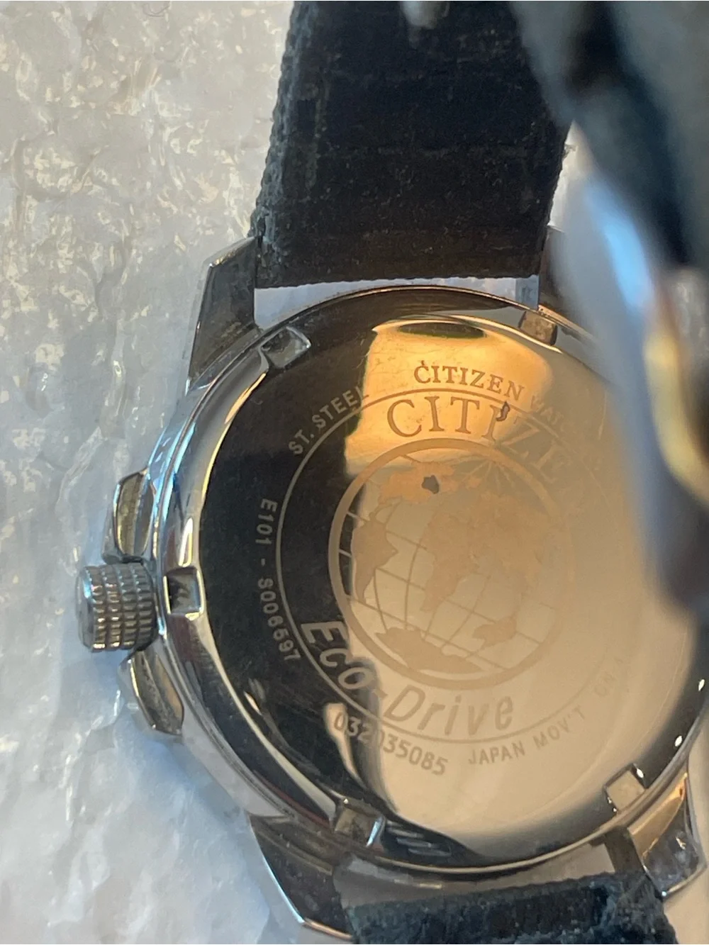 Citizen Black Dial Watch with Red Second Hand